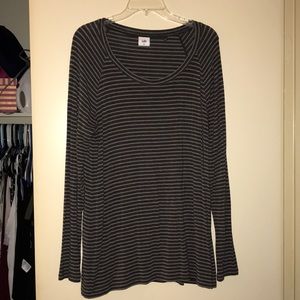 CAbi grey and tan long sleeve